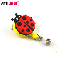 Customized High Quality plastic name Cute pvc Retractable Badge Holder